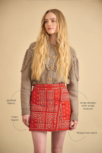Powell Skirt in Aces Wild Red