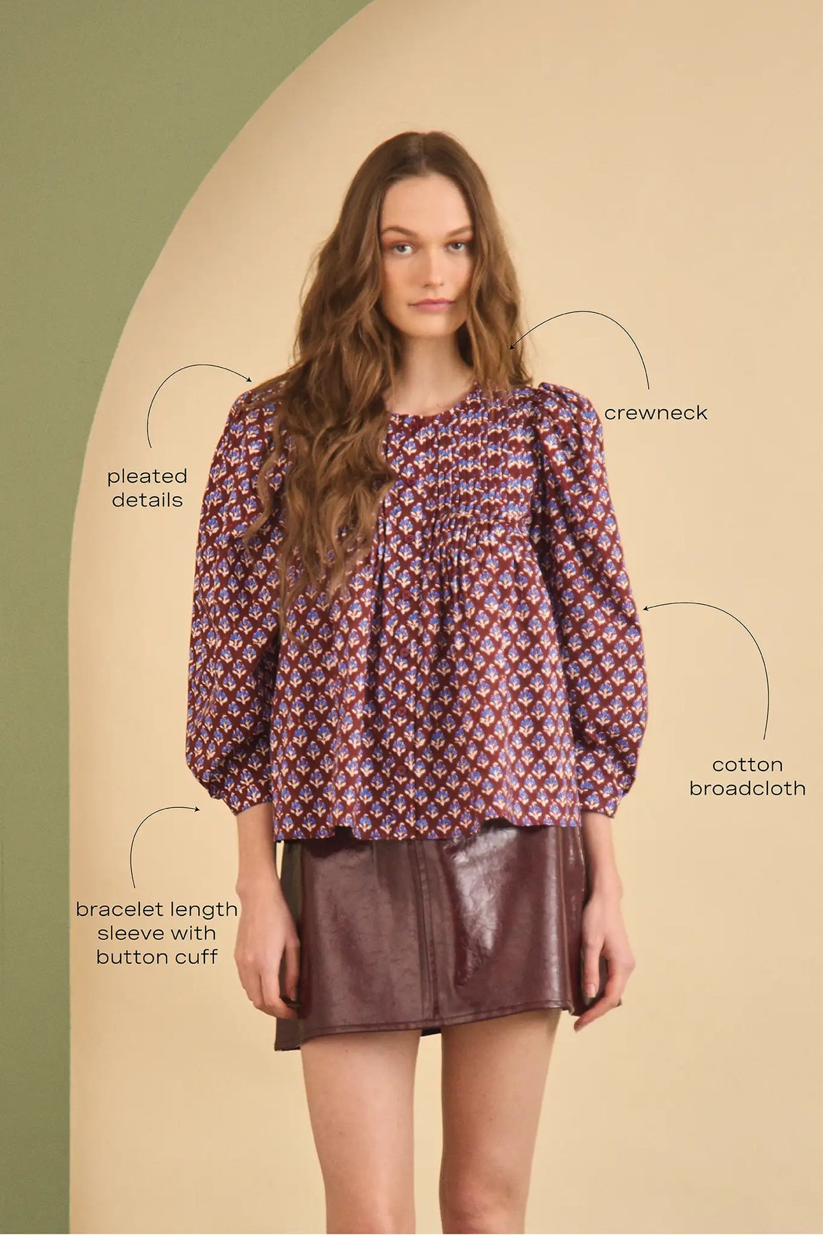 Daphne Top in Autumn Fleur Fig