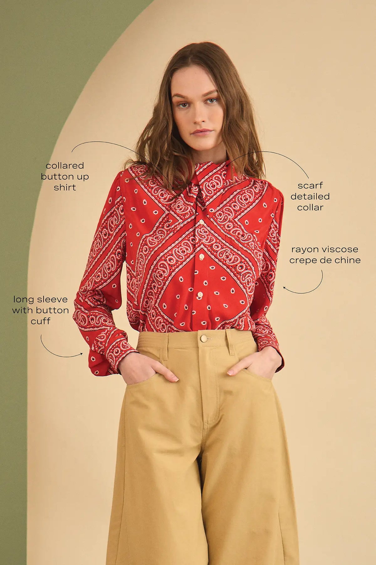 Frances Top in Aces Wild Red
