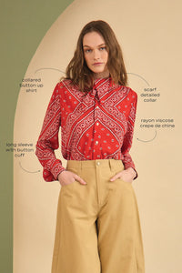 Frances Top in Aces Wild Red