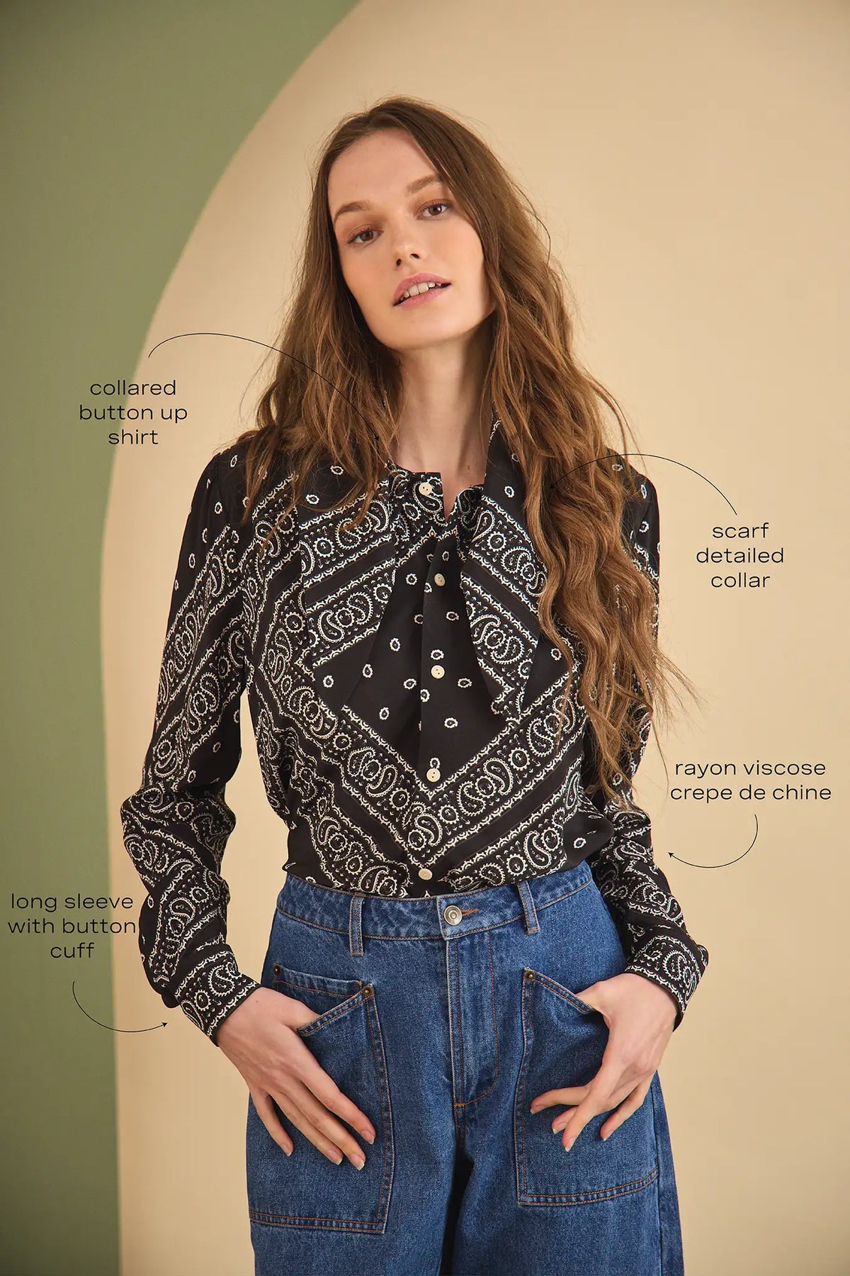 Frances Top in Aces Wild Black