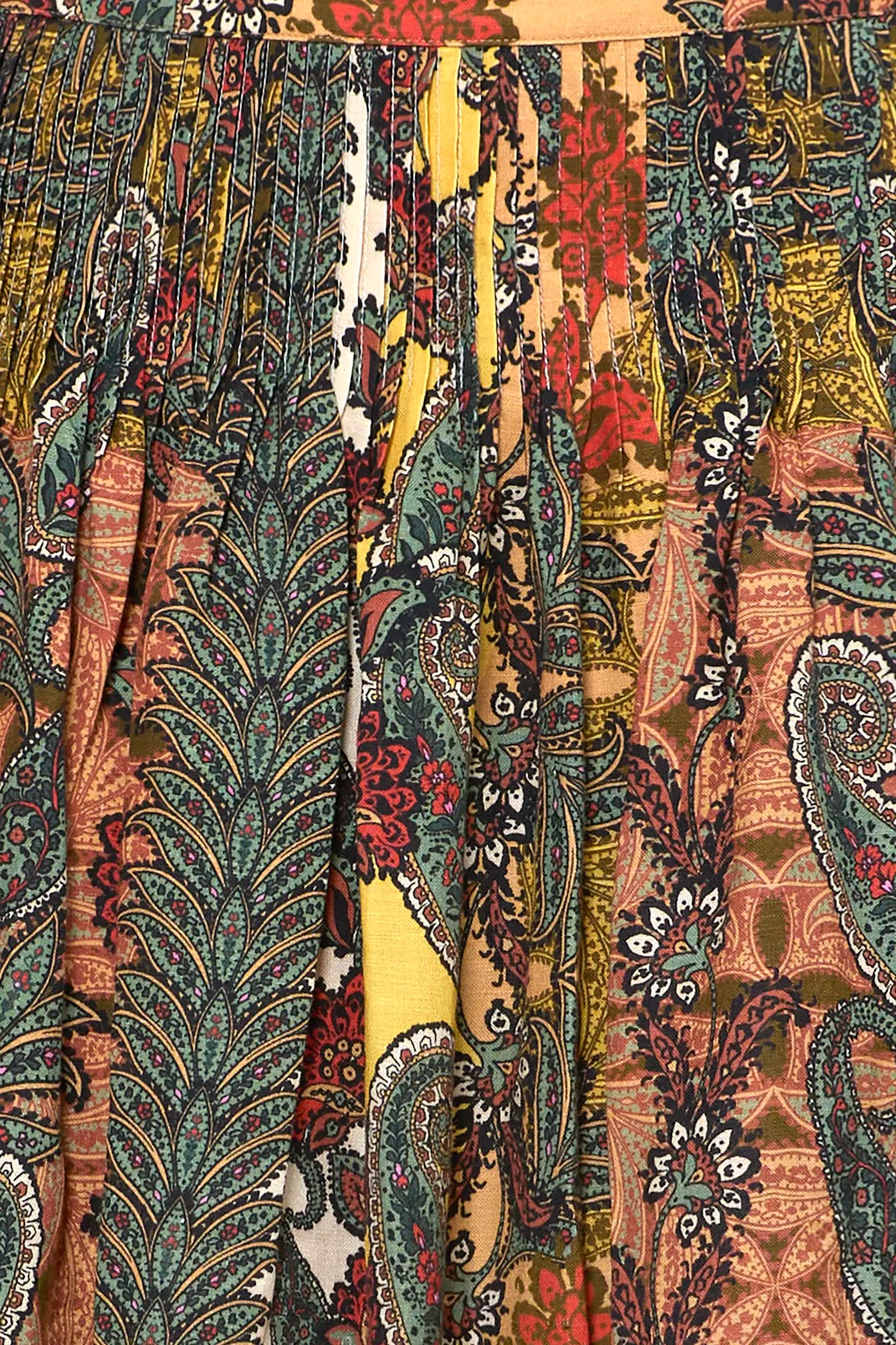 Close up of the Fallon Skirt in highland tapestry.
