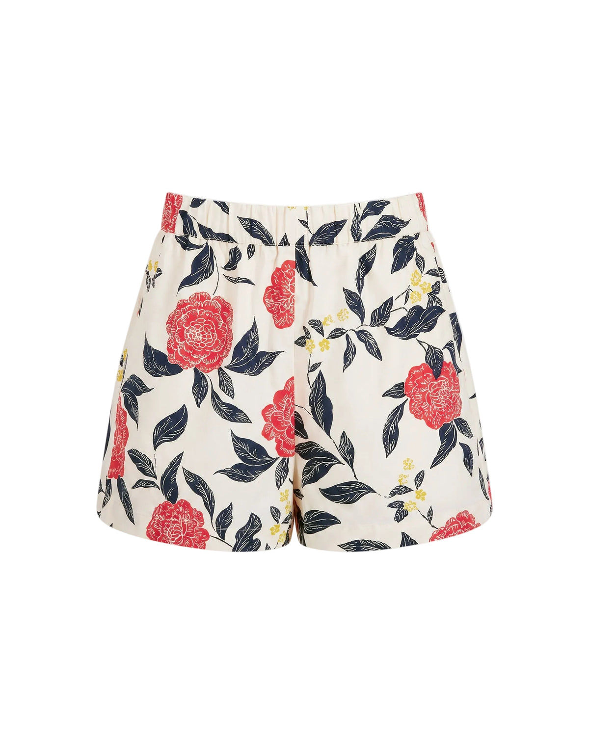 Fallon Short in Cream/Cardinal Red Multi