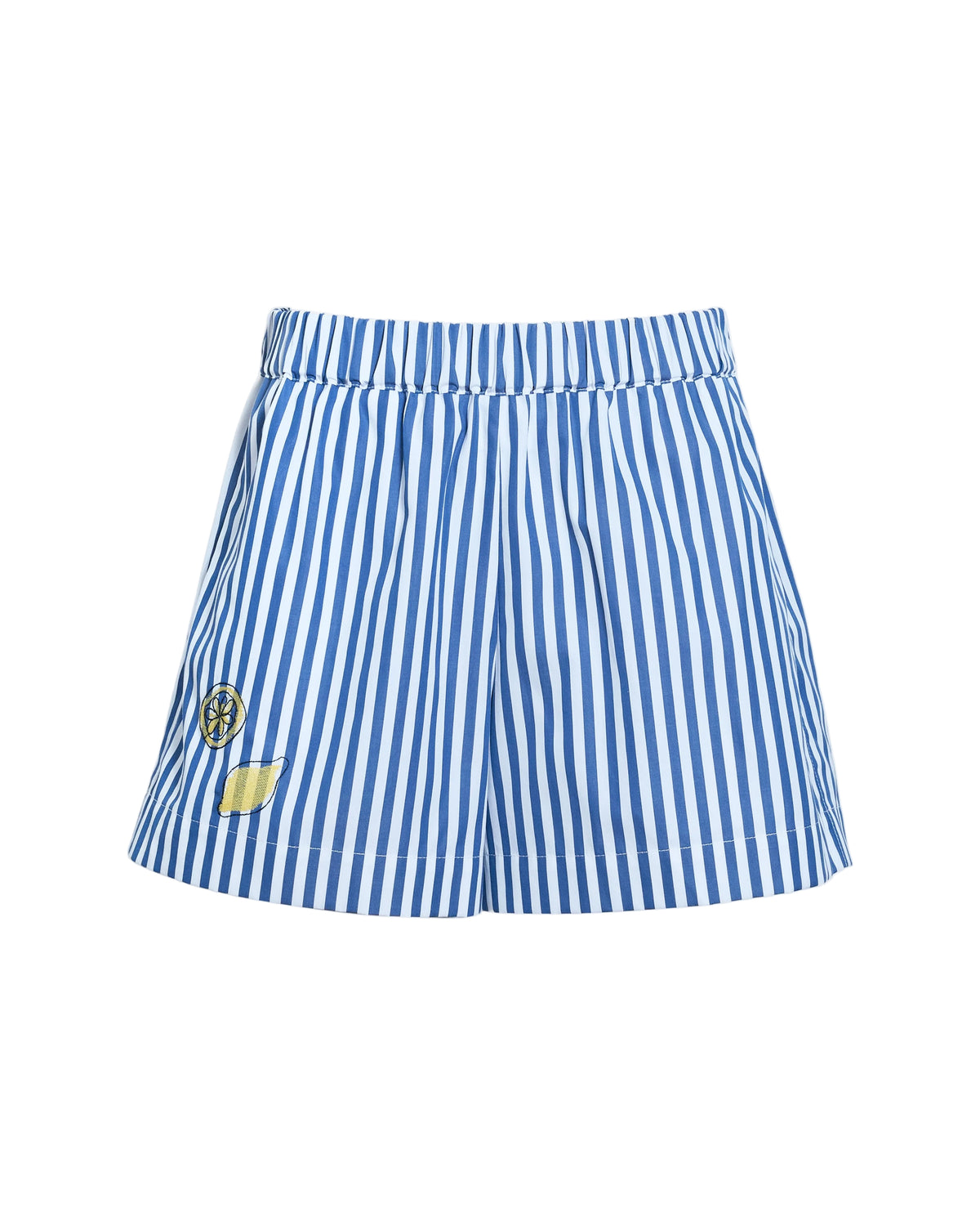 Fallon Short in Optic White/French Blue Stripe