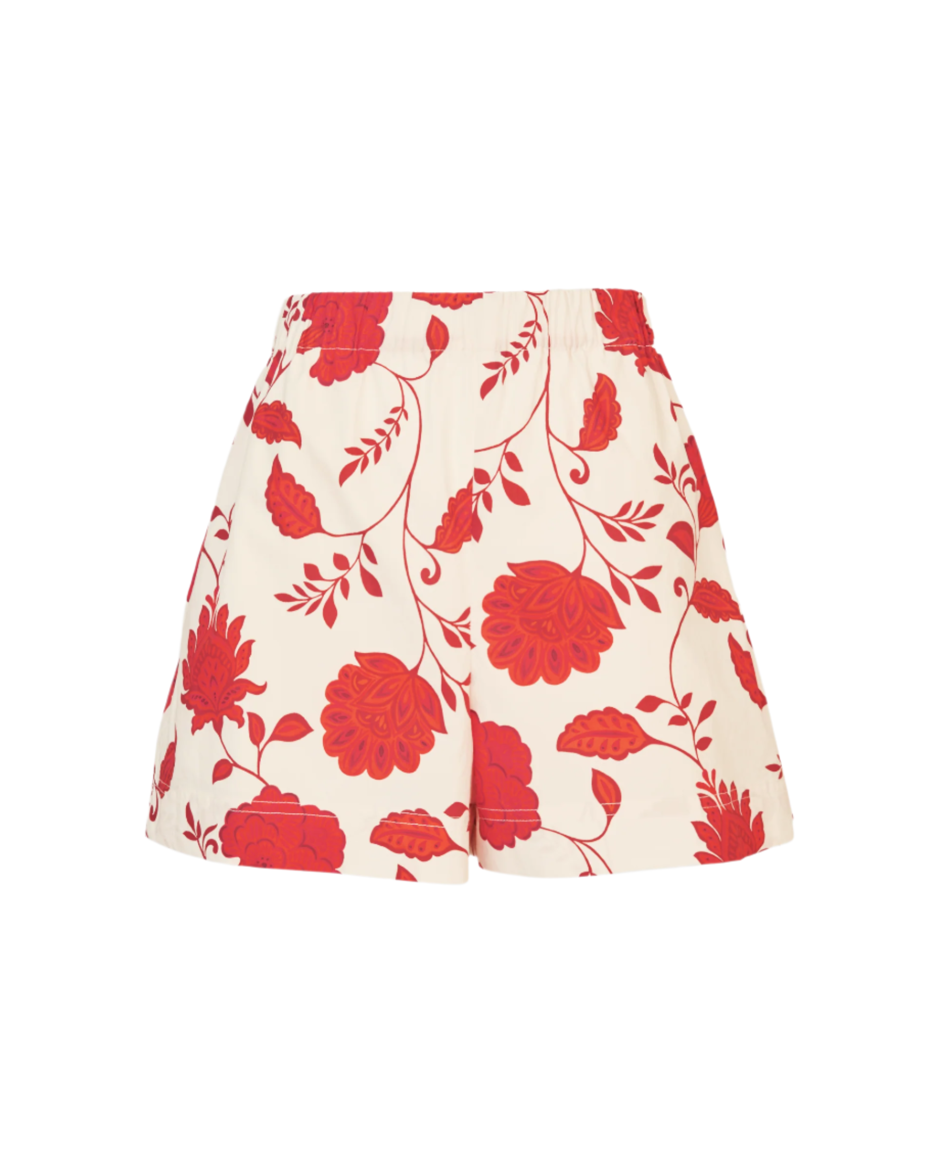 Fallon Shorts in Cream & Tomato