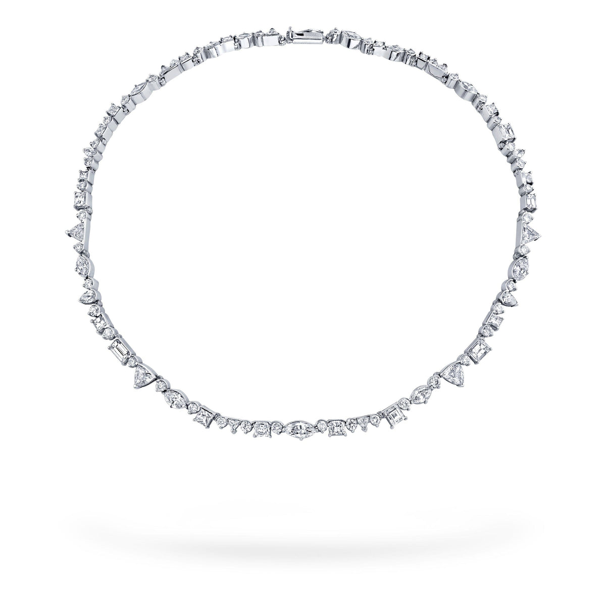 Fancy Shape Diamond Tennis Necklace