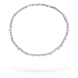 Fancy Shape Diamond Tennis Necklace