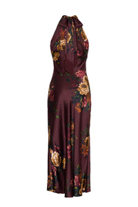 Fara Dress in Ariana Flora Merlot