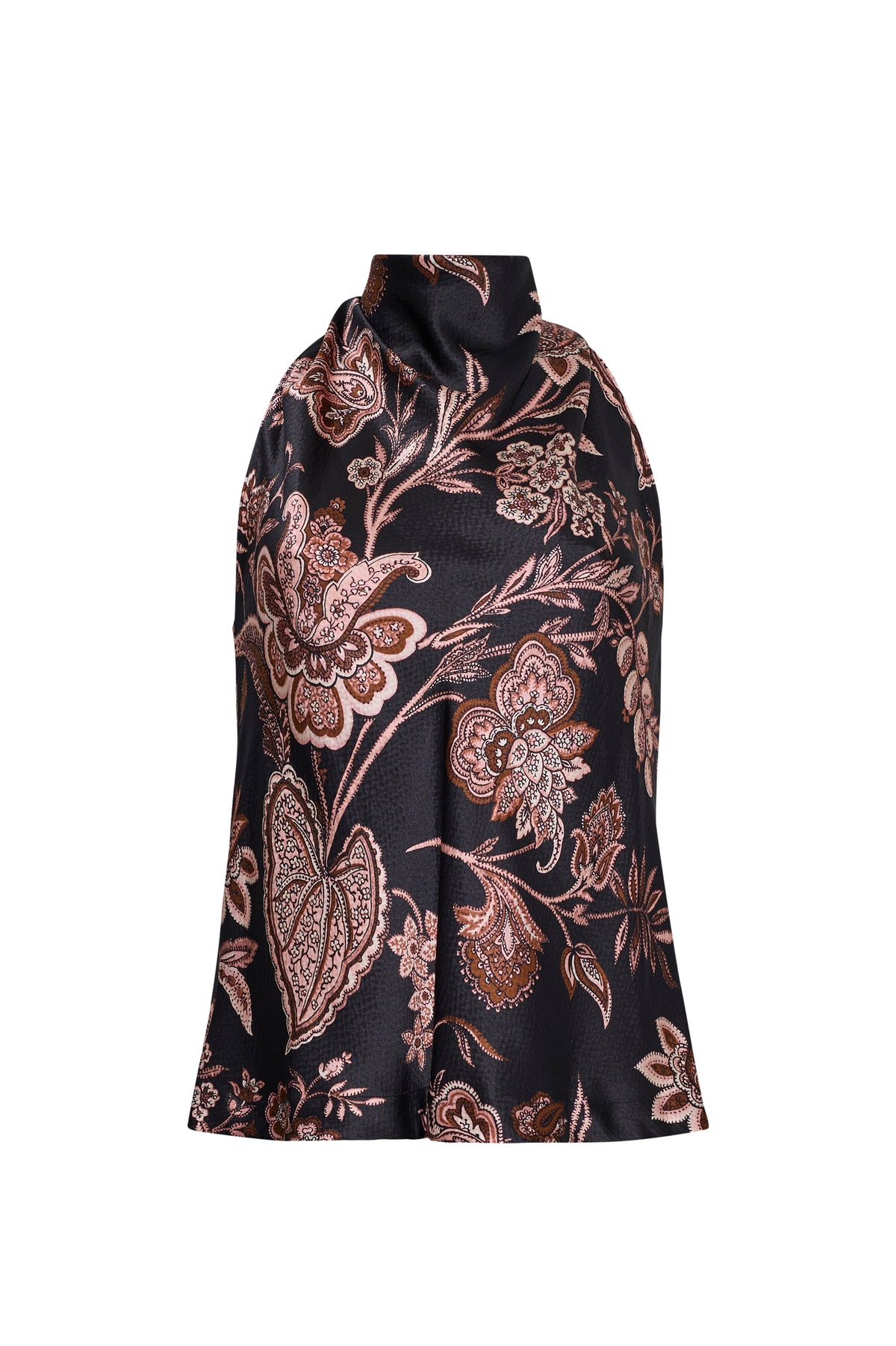 Fara Top in Linden Bloom Black