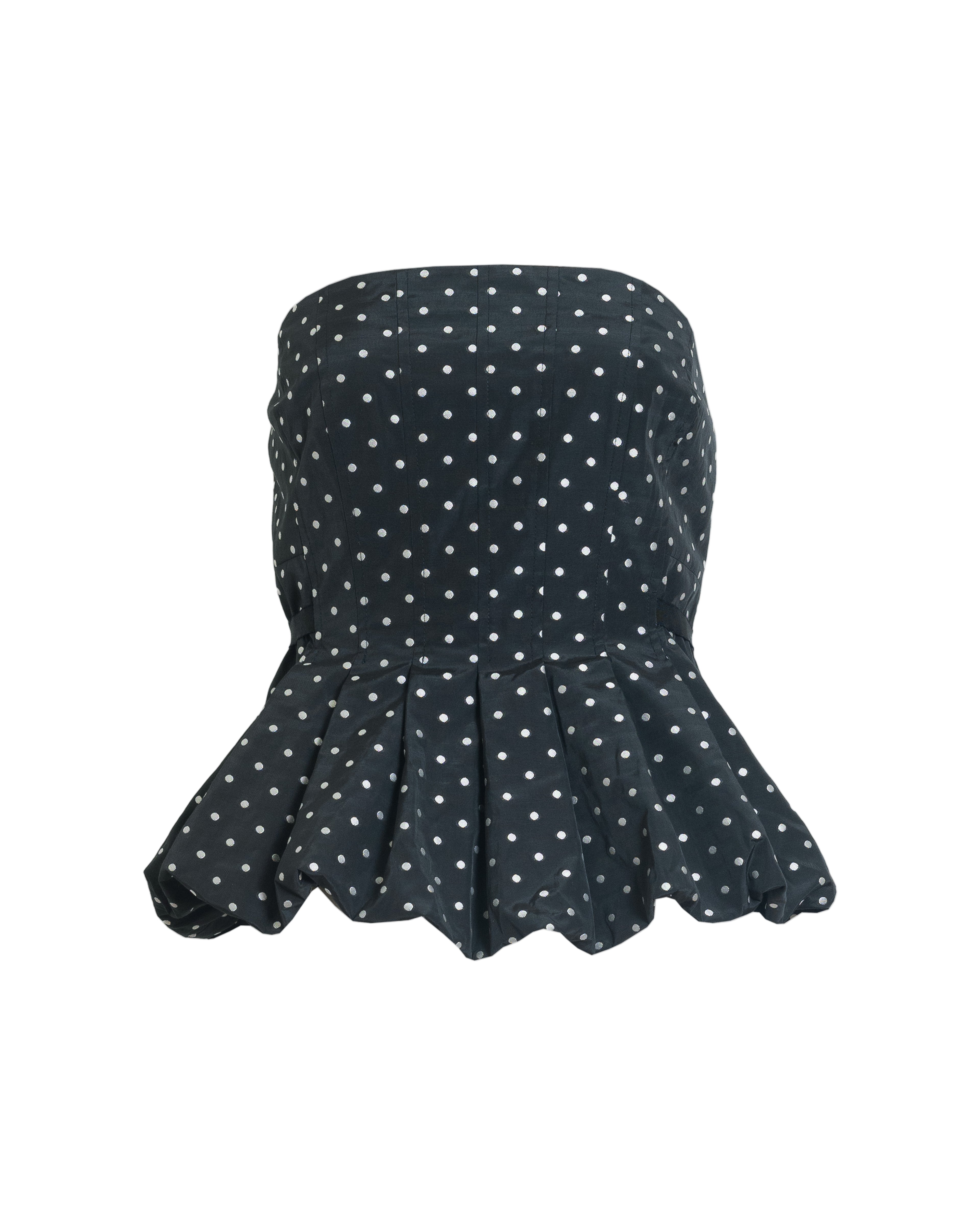 Farah Top in Black & Ivory Multi