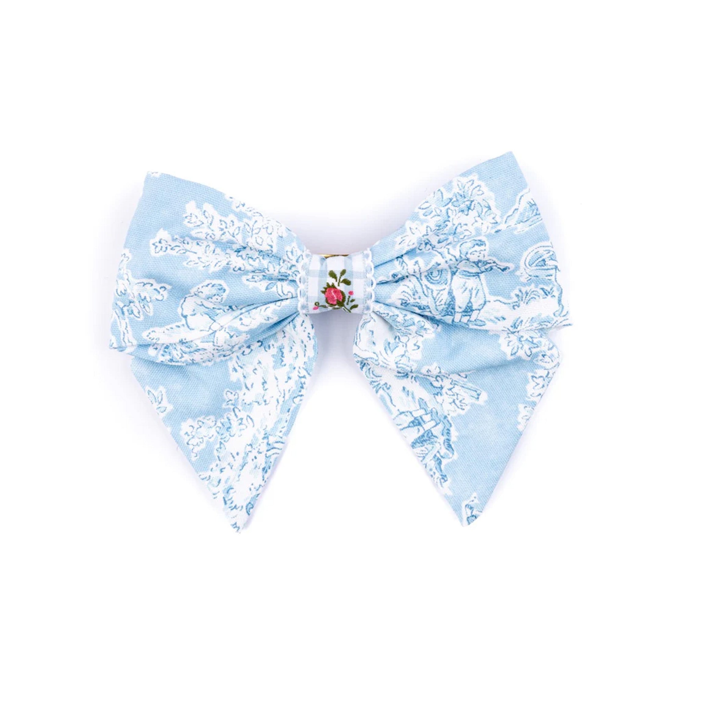 Farmhouse Toile Bow in Blue