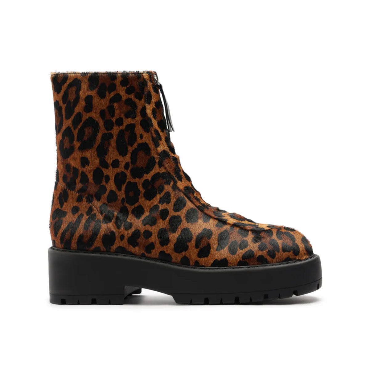 Farrah Hair Calf Bootie in Leopard
