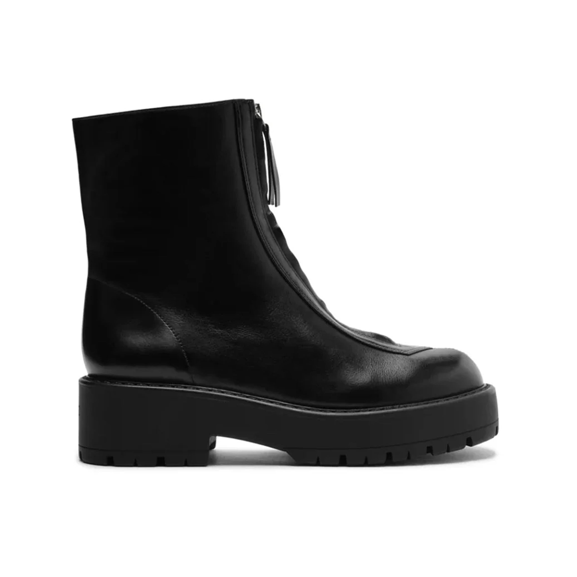 Farrah Leather Bootie in Black