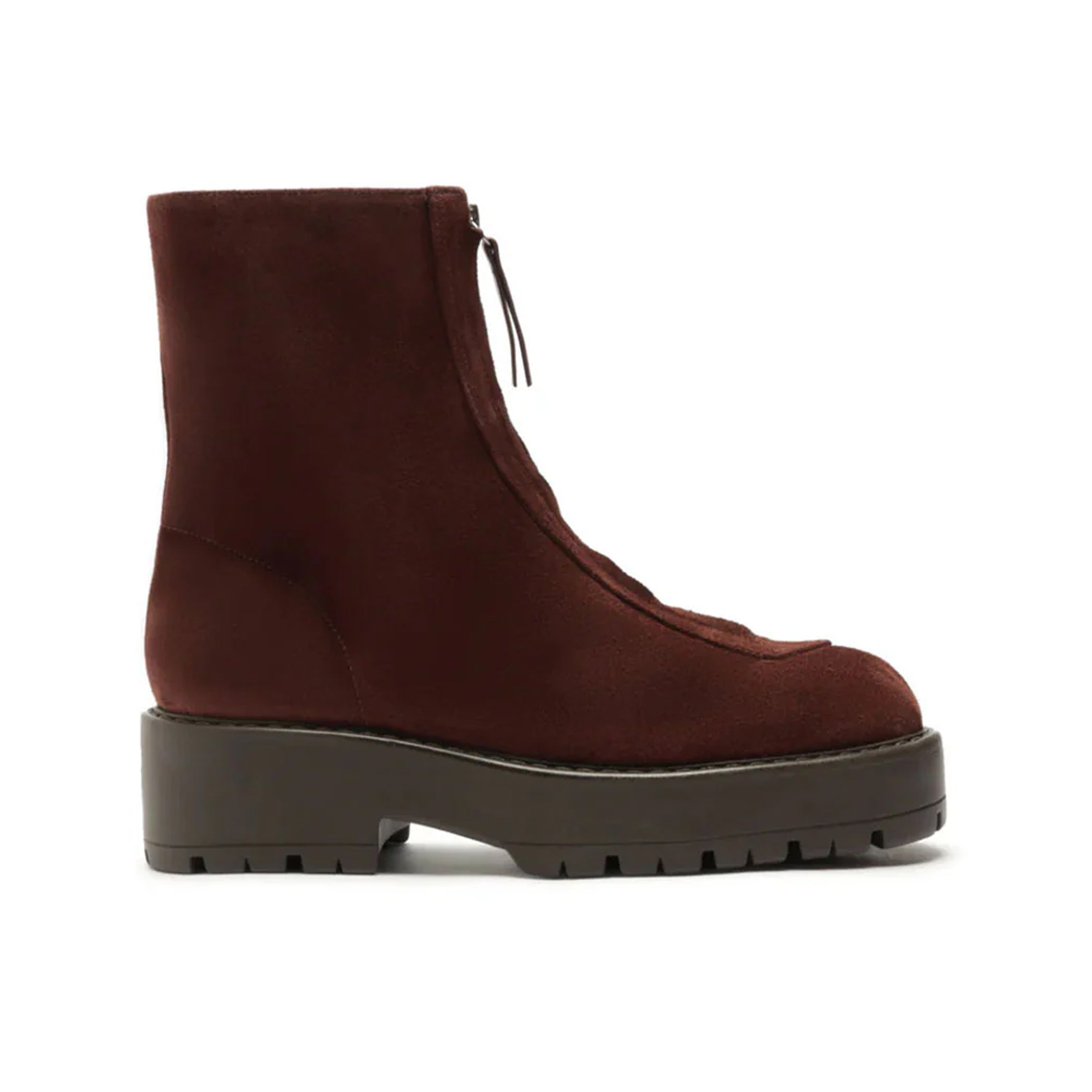 Farrah Leather Bootie in Root Brown
