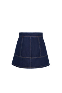 Fatima Skirt in Blue Wash Denim