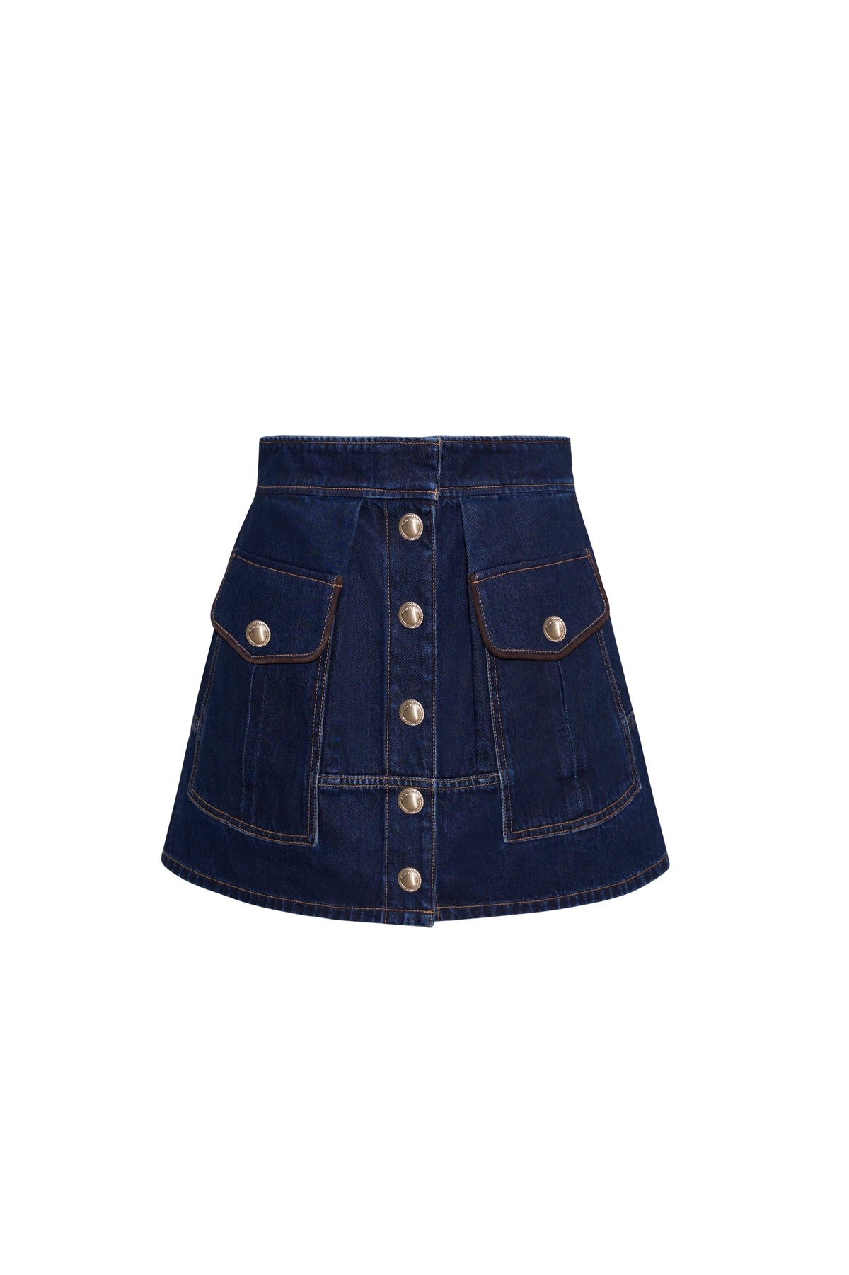 Fatima Skirt in Blue Wash Denim