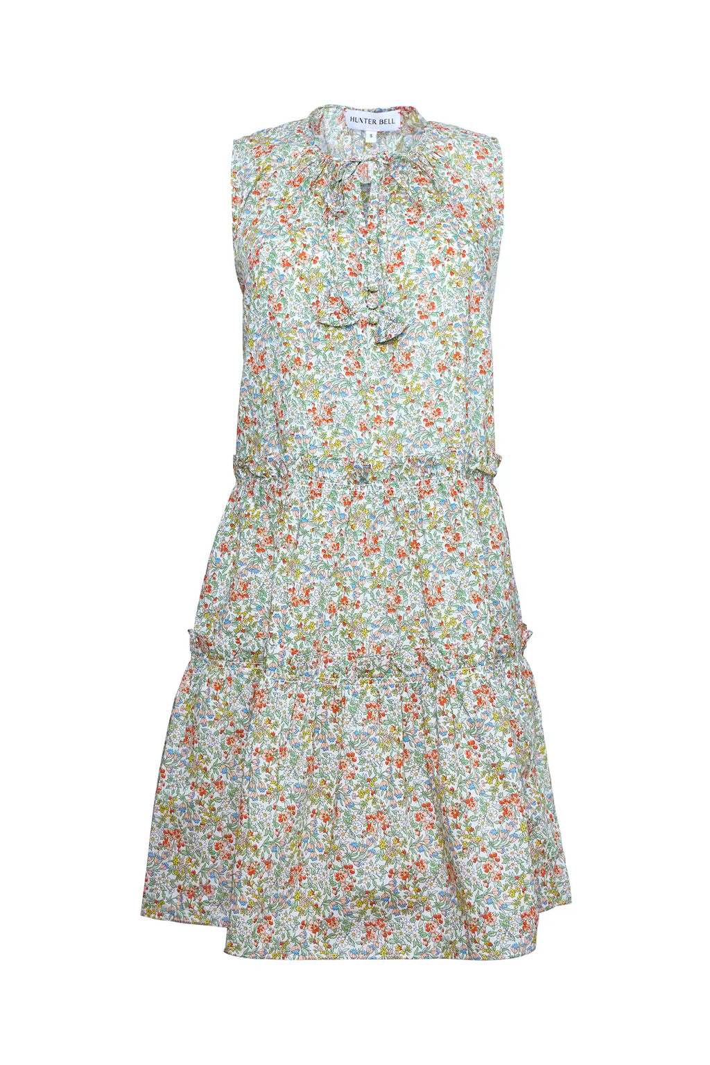 The Fawn Dress in Coral Multi.