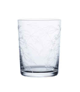 Crystal Large Tumblers with Fern Design, Set of 4