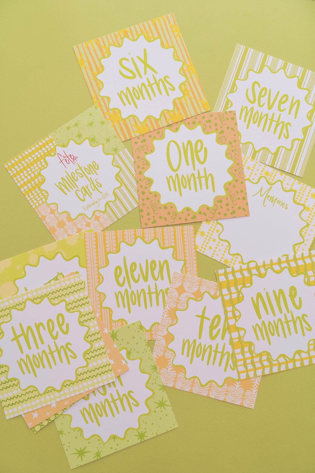 Garden Greens Milestone Cards