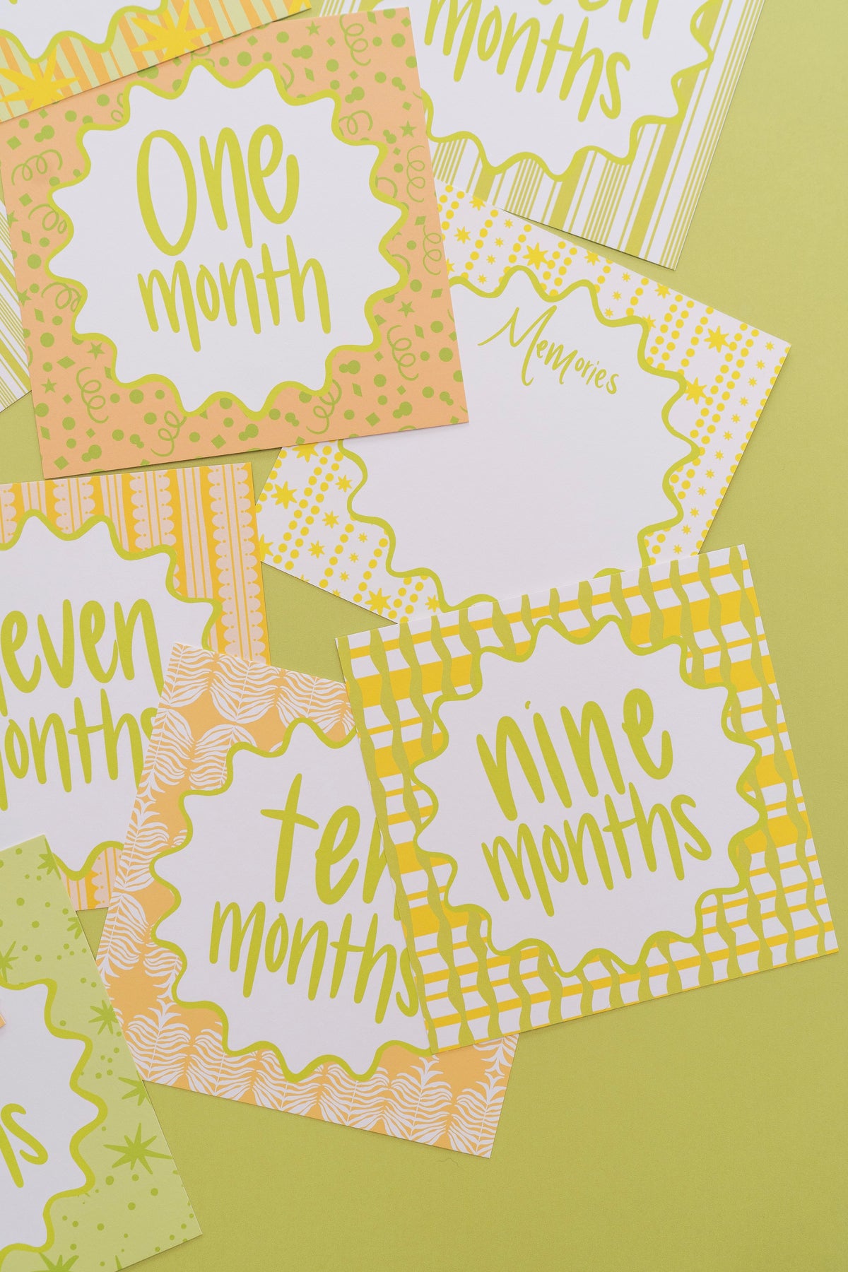 Garden Greens Milestone Cards