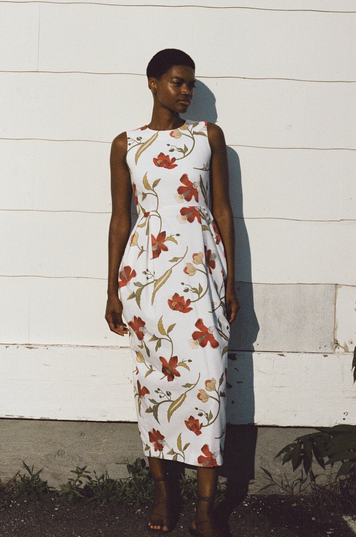 Avery Dress in Red Hibiscus