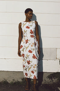 Avery Dress in Red Hibiscus