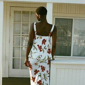 A-Line Top in Red Hibiscus