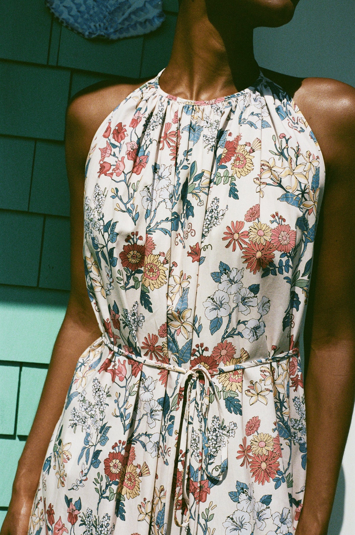 Halter Dress in Antique Floral