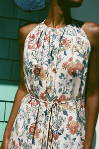 Halter Dress in Antique Floral