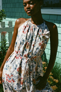 Halter Dress in Antique Floral