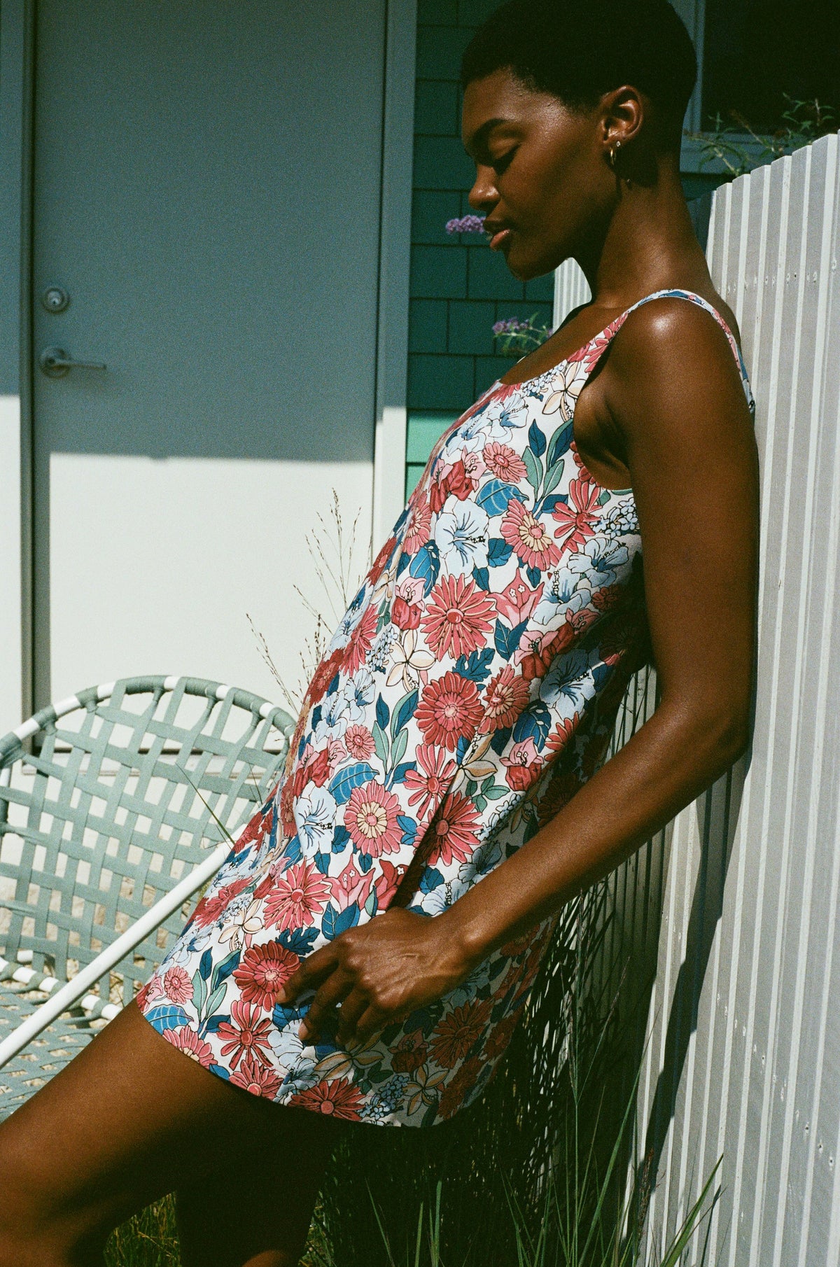 Cappie Mini Dress in Antique Flower Heads