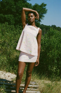 Mini Skirt in Pink Fishing Net