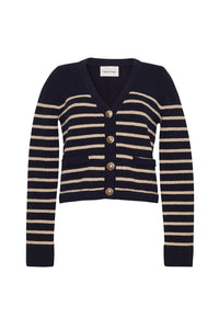 Finnegan Jacket in Black Brown Stripe