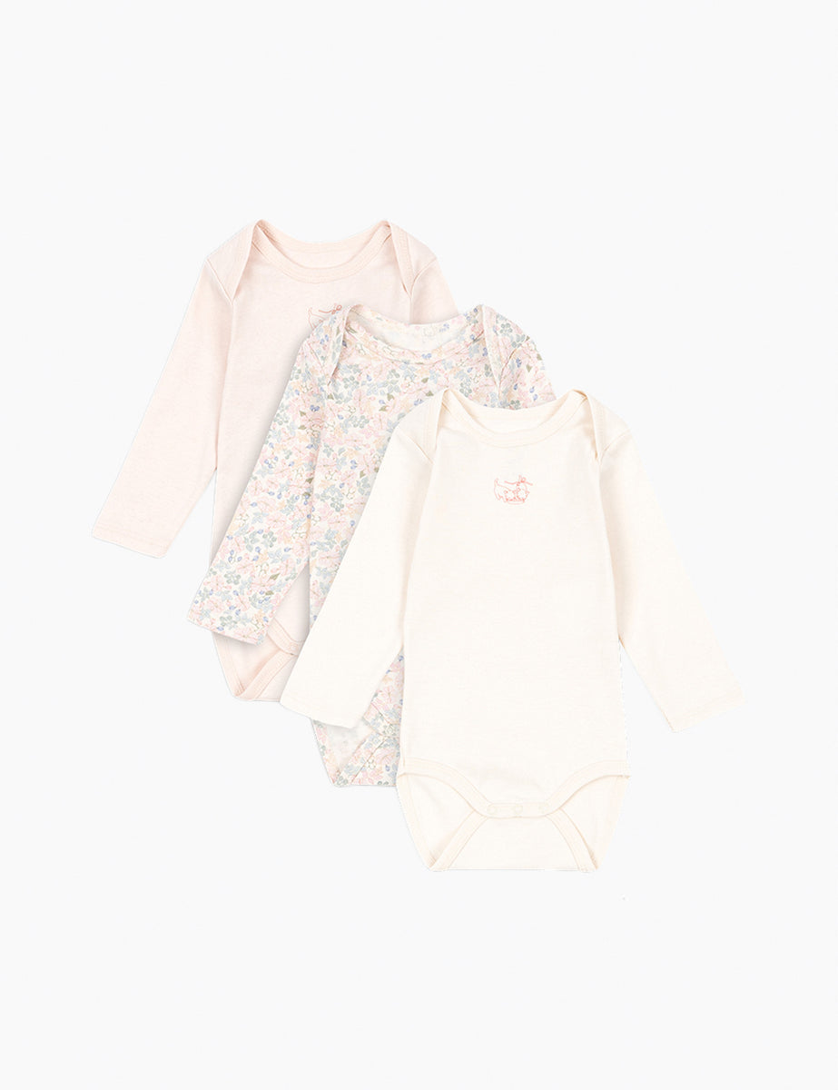 3M Fio 3 Pack Bodysuit in Prato Fiori