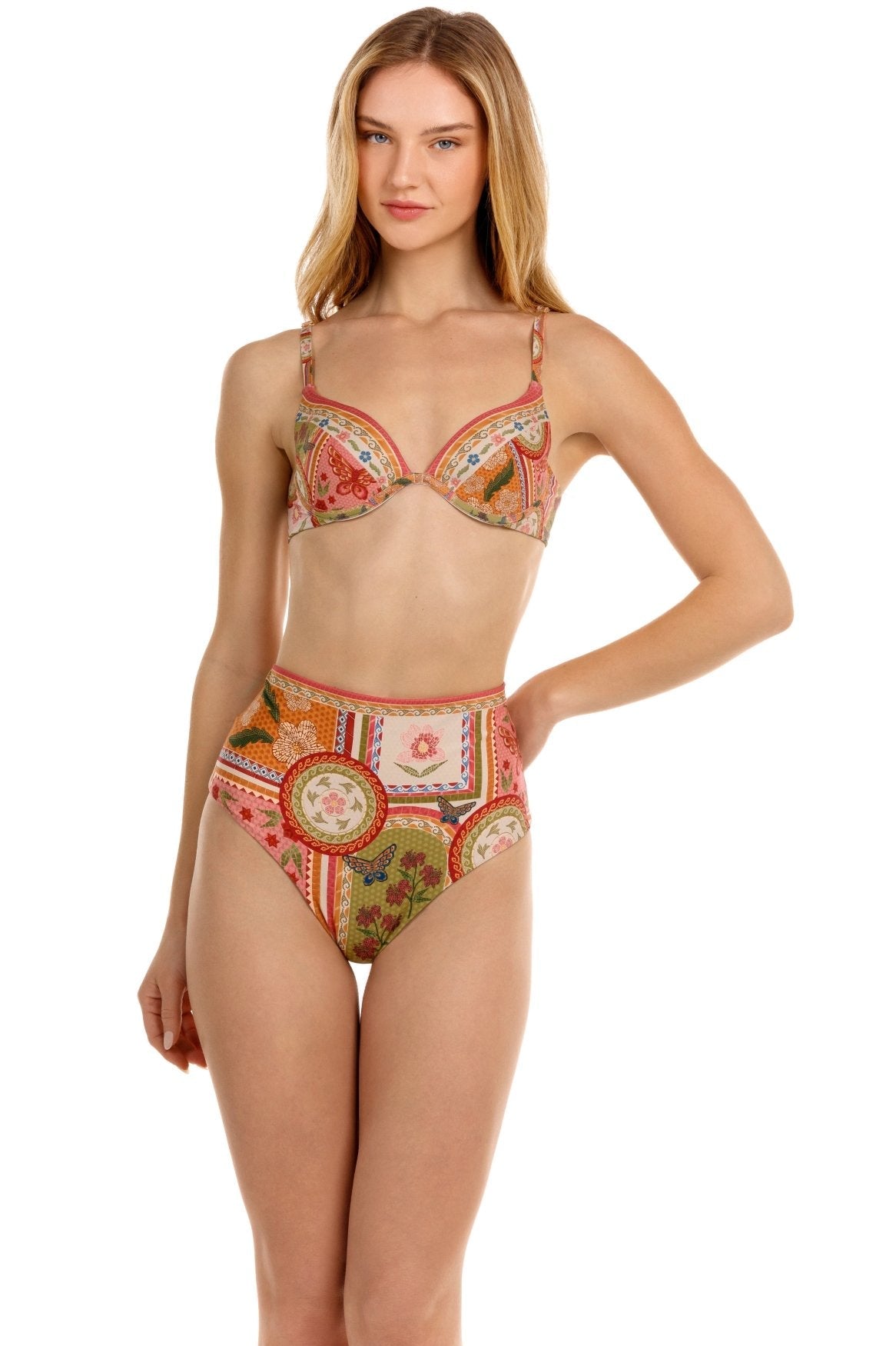 Candelaria Bikini Top in Fiore