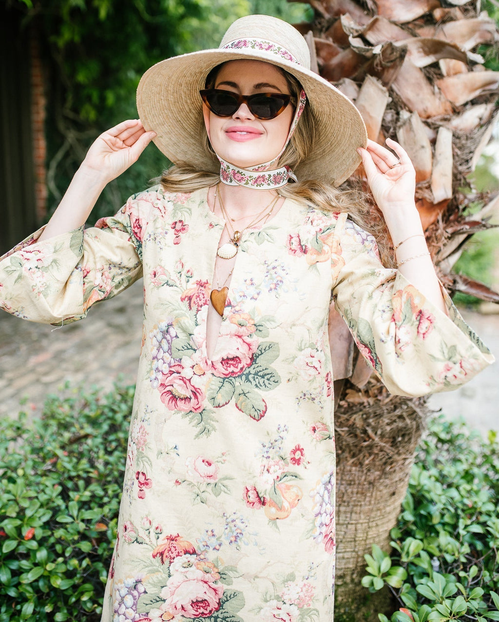Wildflower Sun Hat in Chocolate Brown Wide & Short Grosgrain Ribbon