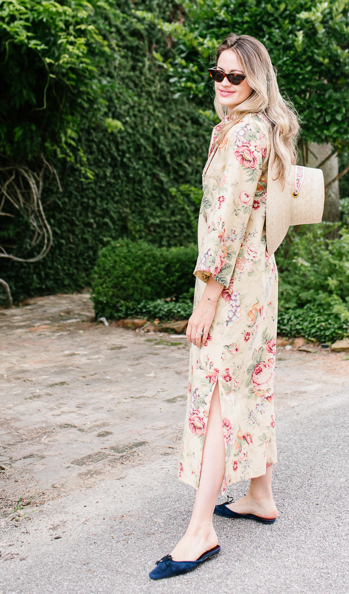Wildflower Sun Hat in Antique Eyelet Scallop Lace Wide & Short Ribbon