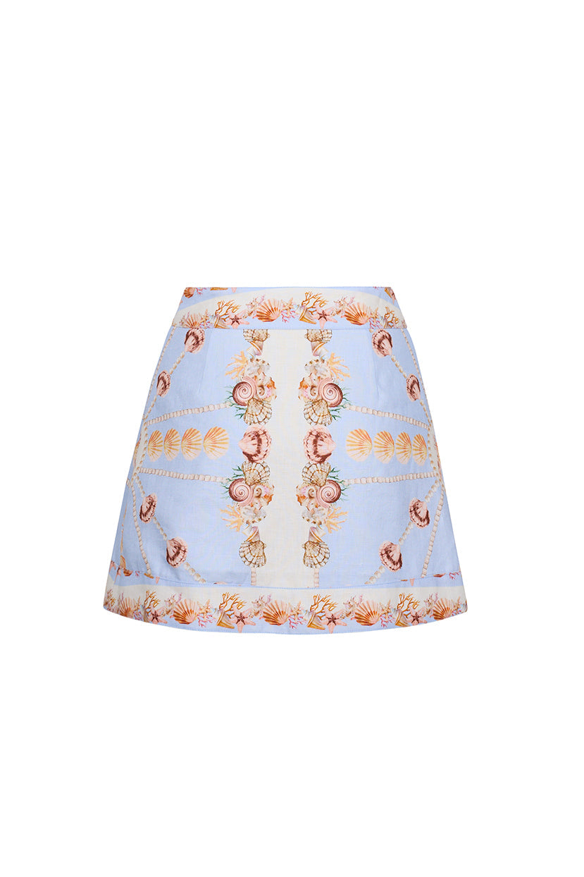 Fischer Skirt in Seashell Stripe Ivory