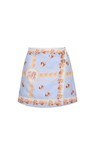 Fischer Skirt in Seashell Stripe Ivory