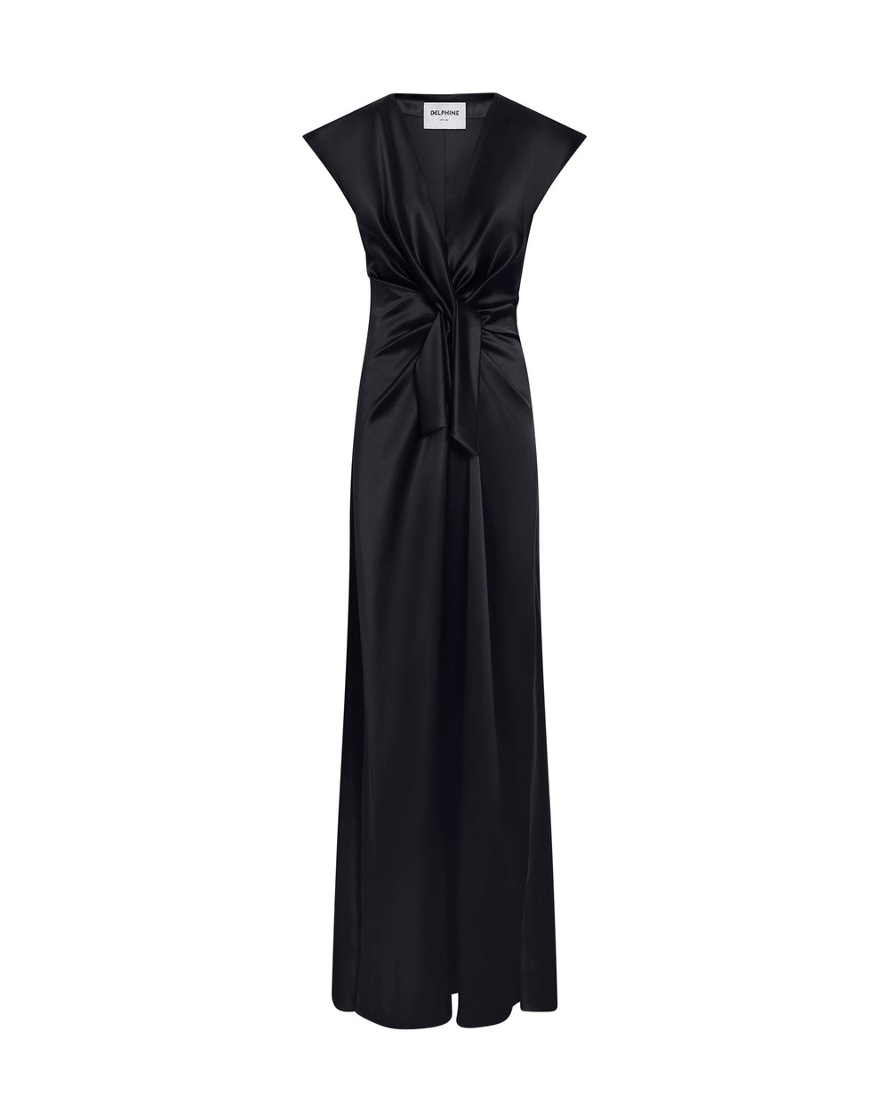Flutter Sleeve Ava Gown in Noir