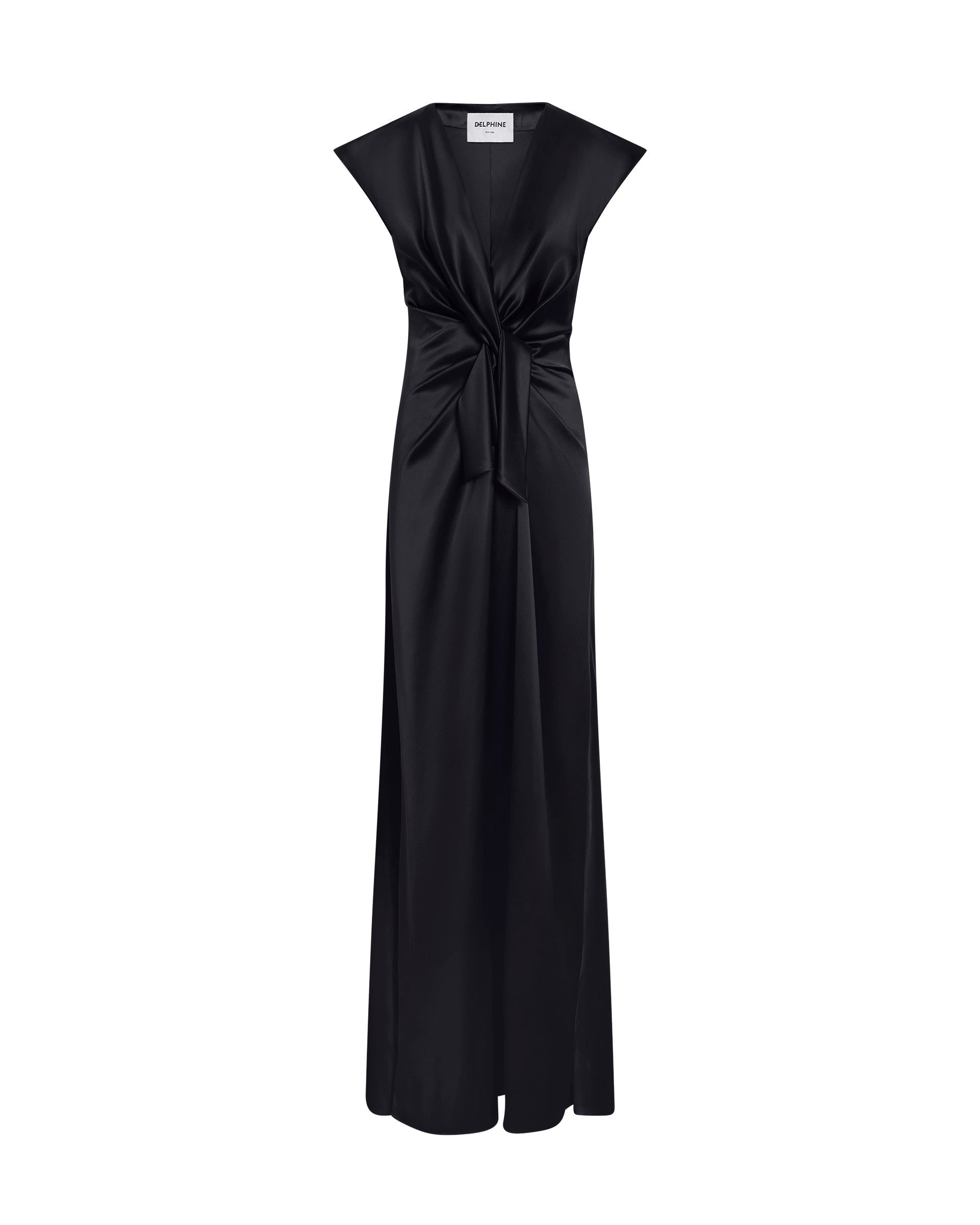 Flutter Sleeve Ava Gown in Noir