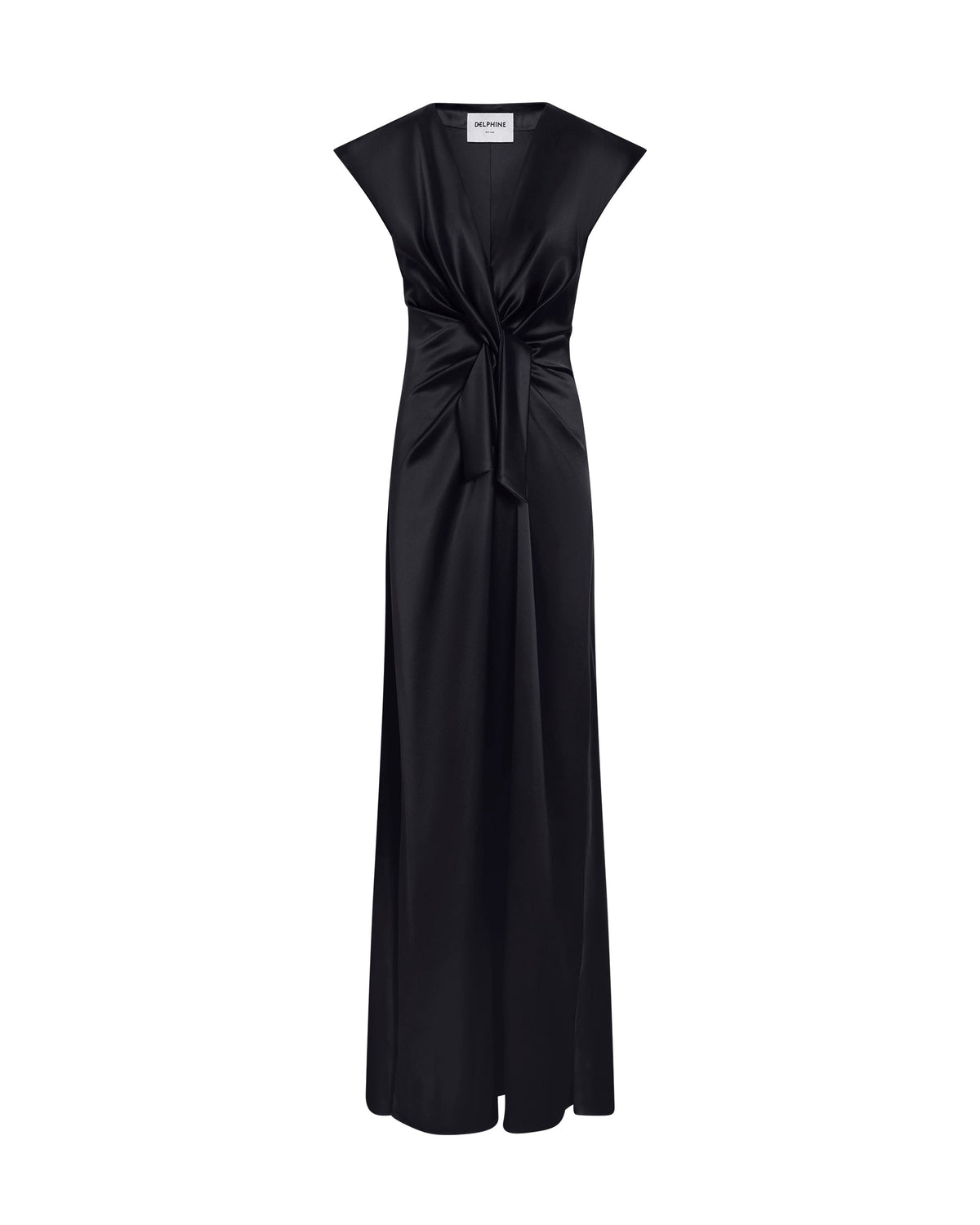 Flutter Sleeve Ava Gown in Noir