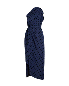 Charlotte Polka Dot Dress in Midnight Multi