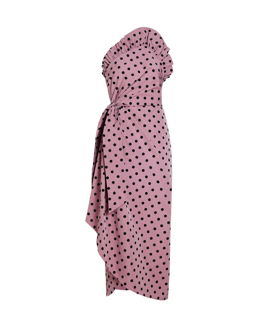 Charlotte Polka Dot Dress in Rosewater/Noir