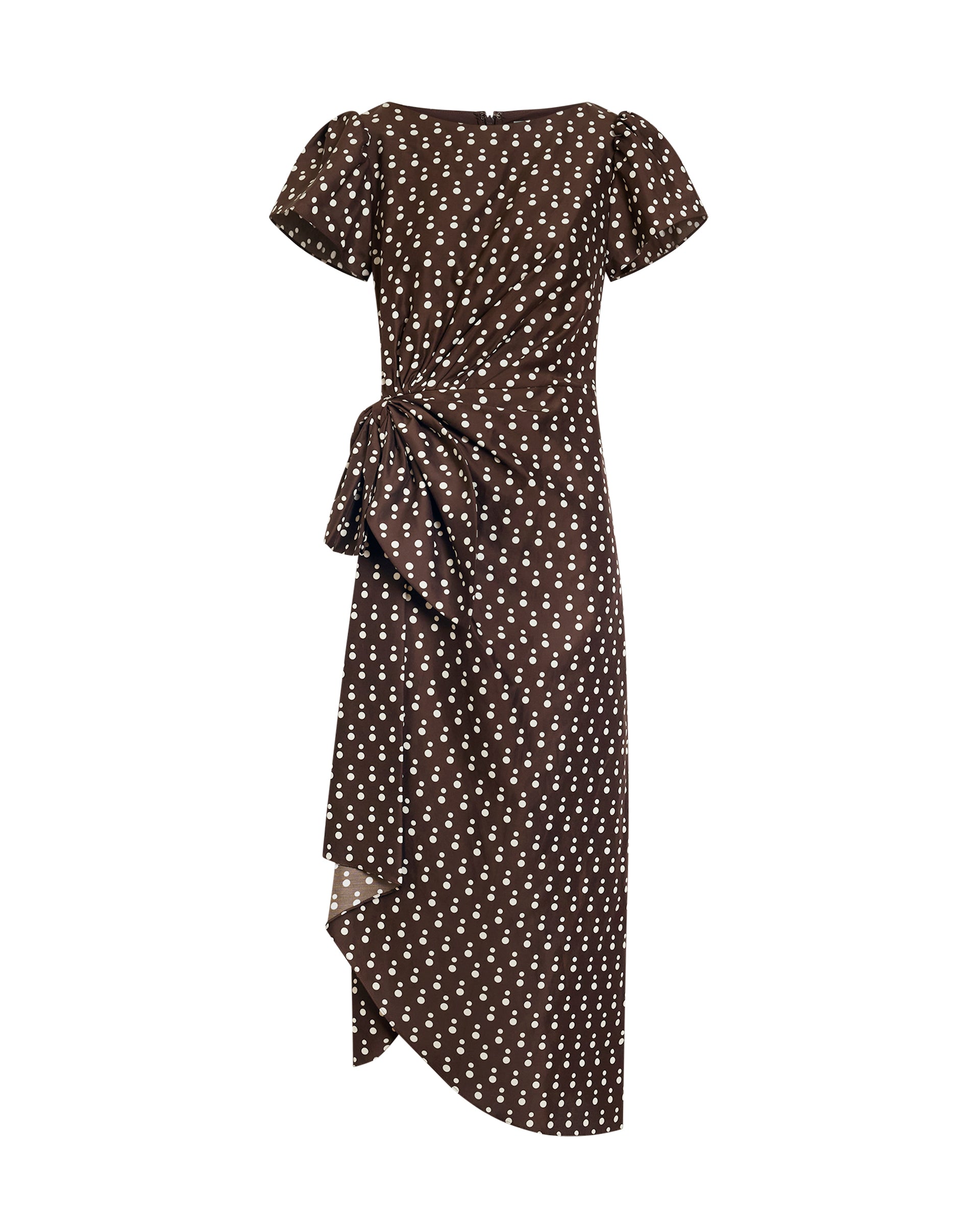Emeline Polka Dot Dress in Chocolate Multi