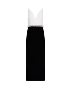 Rose Dress in Ivory/Noir