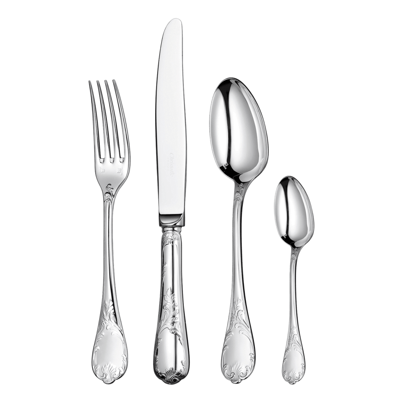 48-Piece Silver-Plated Flatware Set with Storage Box Marly