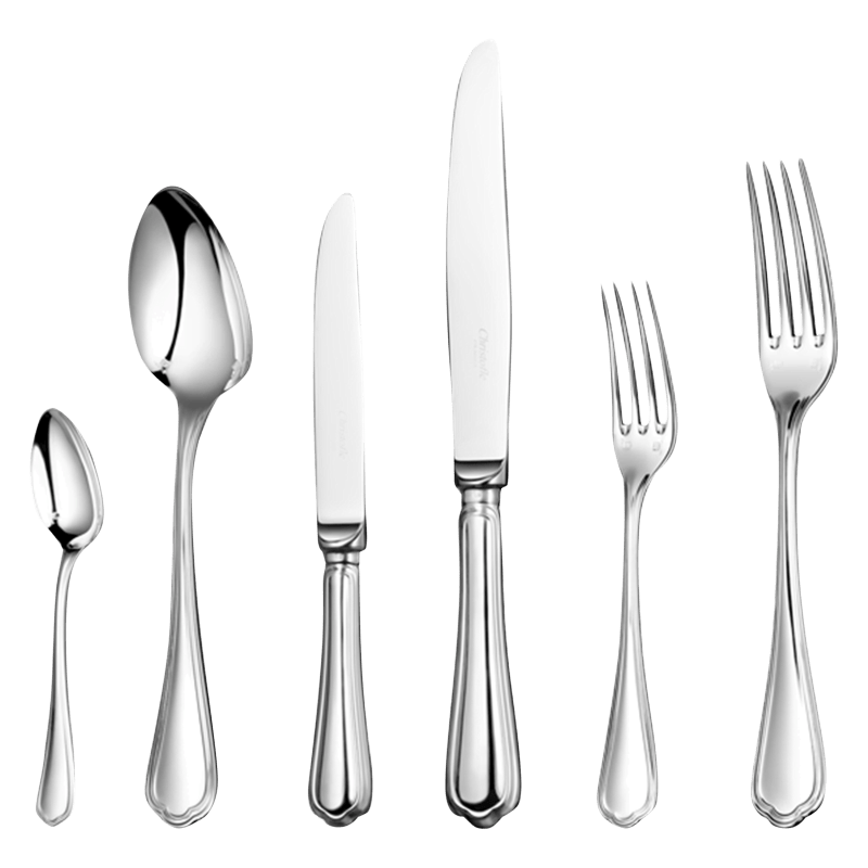 36-Piece Silver-Plated Flatware Set with Storage Box Spatours