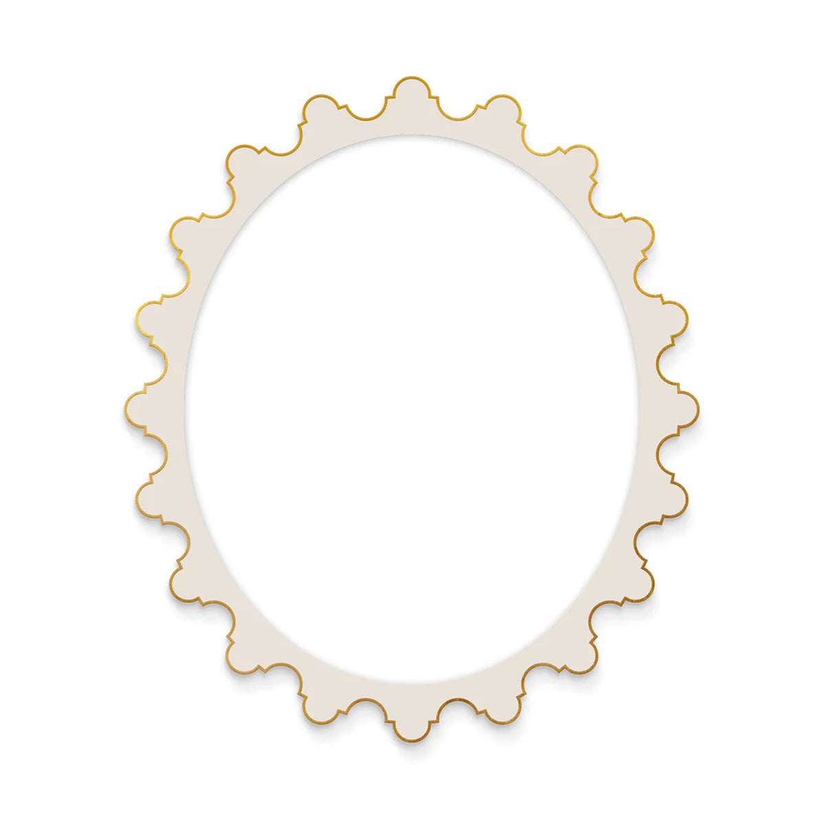 Fleur x Natalie Erwin Magazine Oval with Gold Leaf Portrait Wall Frame, 26" x 31"