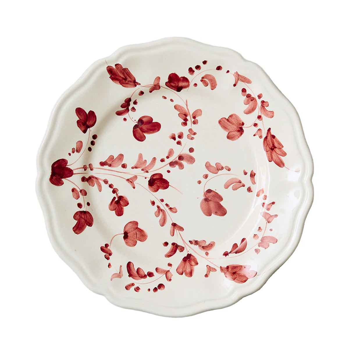 Flora Dinner Plate in Burgundy